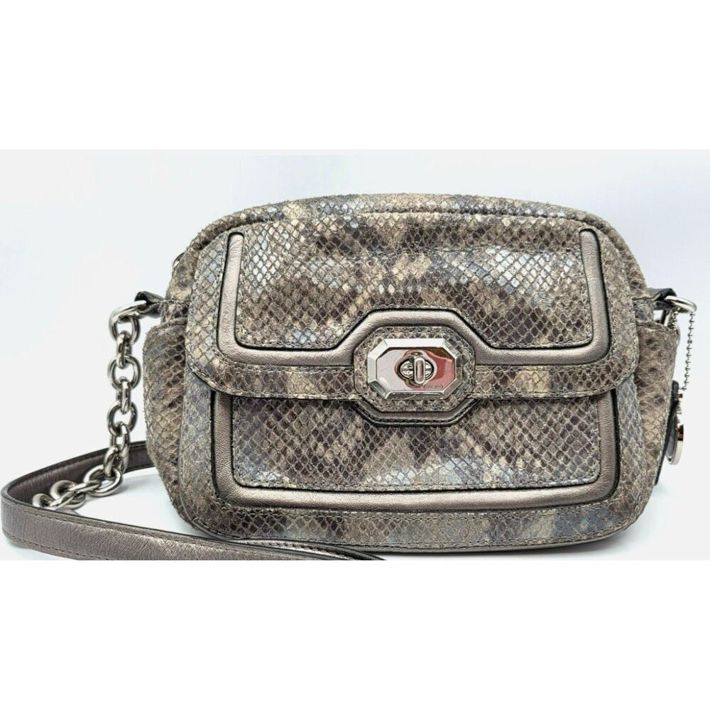 Coach Campbell Exotic Snakeskin Camera Bag